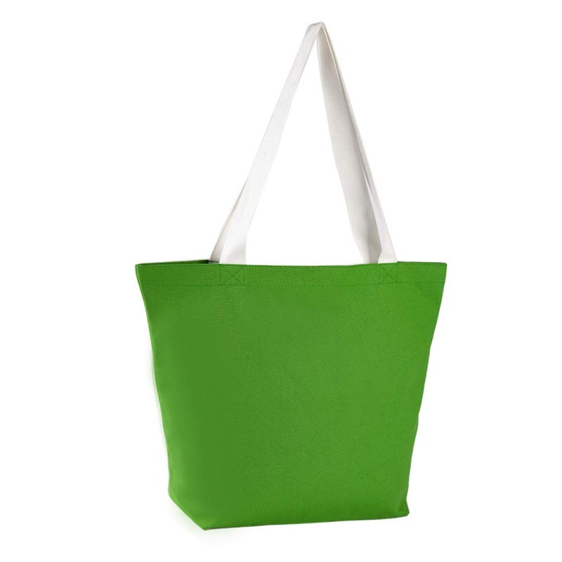 Augbunny Durable 100% Cotton 12oz Canvas Heavy Duty Extra Large Grocery Bag Beach Tote Shopping Bag Multi Purpose Tote. - Image 2